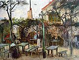 Famous Cafe Paintings - Terrace of the Cafe La Guinguette
